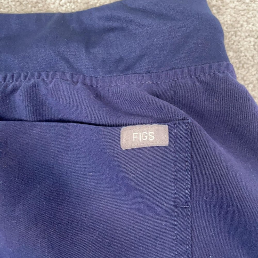FIGS Zamora Jogger Scrub Pant Women's Size 2XL XXL Navy Blue Pockets Comfort - Picture 5 of 14